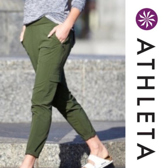 Athleta Pants - Athleta Chelsea Utility Jogger Pant Olive Green 10